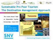 Sustainable Pro Poor Tourism The Destination Management Approach