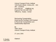 Victoria Transport Policy Institute