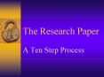 The Research Paper PowerPoint PPT Presentation