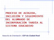 PROCESO DE ACOGIDA, INCLUSI
