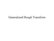 Generalized Hough Transform