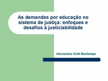 As demandas por educa