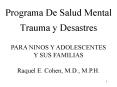 Programa De Salud Mental Trauma y Desastres PowerPoint PPT Presentation