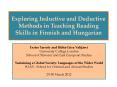 Exploring Inductive and Deductive Methods in Teaching Reading Skills in Finnish and Hungarian PowerPoint PPT Presentation