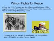 Wilson Fights for Peace