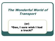 The Wonderful World of Transport