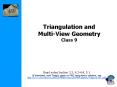 Triangulation and Multi-View Geometry Class 9 PowerPoint PPT Presentation