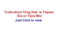 Truth about Tring that is Tripura Era or Tipra Bisi PowerPoint PPT Presentation