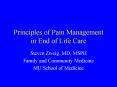 Principles of Pain Management in End of Life Care PowerPoint PPT Presentation