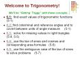 Welcome to Trigonometry! PowerPoint PPT Presentation