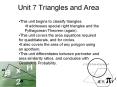 Unit 7 Triangles and Area PowerPoint PPT Presentation