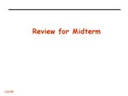 Review for Midterm