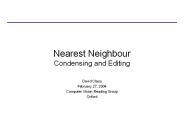 Nearest Neighbour Condensing and Editing