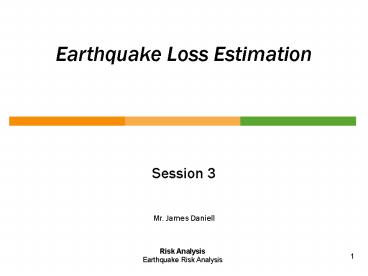 Earthquake Loss Estimation