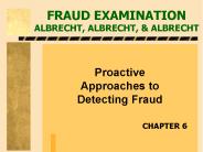 FRAUD EXAMINATION ALBRECHT, ALBRECHT,