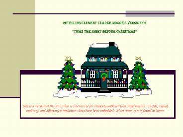 Retelling Clement Clarke Moore