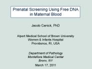 Prenatal Screening Using Free DNA