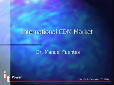 International CDM Market