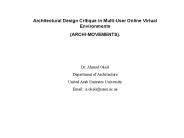 Architectural Design Critique in Multi-User Online Virtual Environments