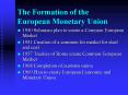 The Formation of the European Monetary Union PowerPoint PPT Presentation