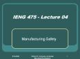IENG 475 - Lecture 04 PowerPoint PPT Presentation