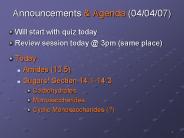 Announcements
