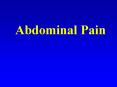 Abdominal Pain PowerPoint PPT Presentation