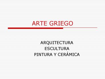 ARTE GRIEGO