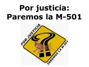 Por justicia: Paremos la M-501