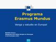 Programa Erasmus Mundus PowerPoint PPT Presentation