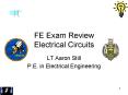 FE Exam Review Electrical Circuits PowerPoint PPT Presentation