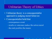 Utilitarian Theory of Ethics