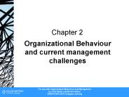 Organizational Behaviour and current management challenges