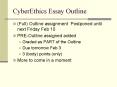 CyberEthics Essay Outline PowerPoint PPT Presentation