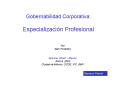 Gobernabilidad Corporativa:  Especializaci PowerPoint PPT Presentation