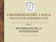 UNIVERSIDAD DEL CAUCA FACULTAD DE INGENIERIA CIVIL PowerPoint PPT Presentation