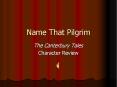 Name That Pilgrim PowerPoint PPT Presentation