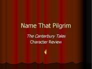 Name That Pilgrim