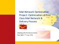 Mail Network Optimization Project: Optimization of First Class Mail Network PowerPoint PPT Presentation