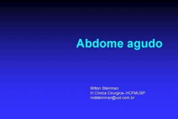 Abdome agudo