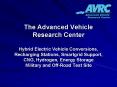 The Advanced Vehicle Research Center Hybrid Electric Vehicle Conversions, Recharging Stations, Smartgrid Support, CNG, Hydrogen, Energy Storage Military and Off-Road Test Site PowerPoint PPT Presentation