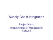 Supply Chain Integration