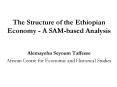 The Structure of the Ethiopian Economy - A SAM-based Analysis PowerPoint PPT Presentation