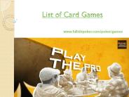 list of card games