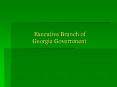 Executive Branch of       Georgia Government PowerPoint PPT Presentation