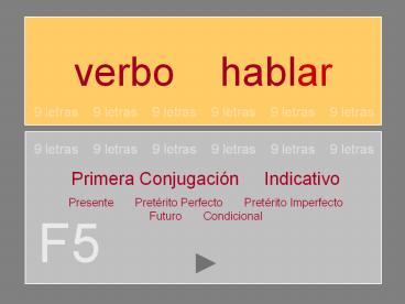 verbo  hablar