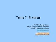 Tema 7. El verbo