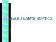 ANALISIS MORFOSINTACTICO