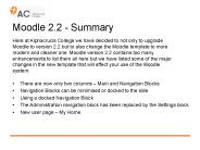Moodle 2.2 - Summary