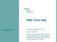 RSA Town Hall PowerPoint PPT Presentation